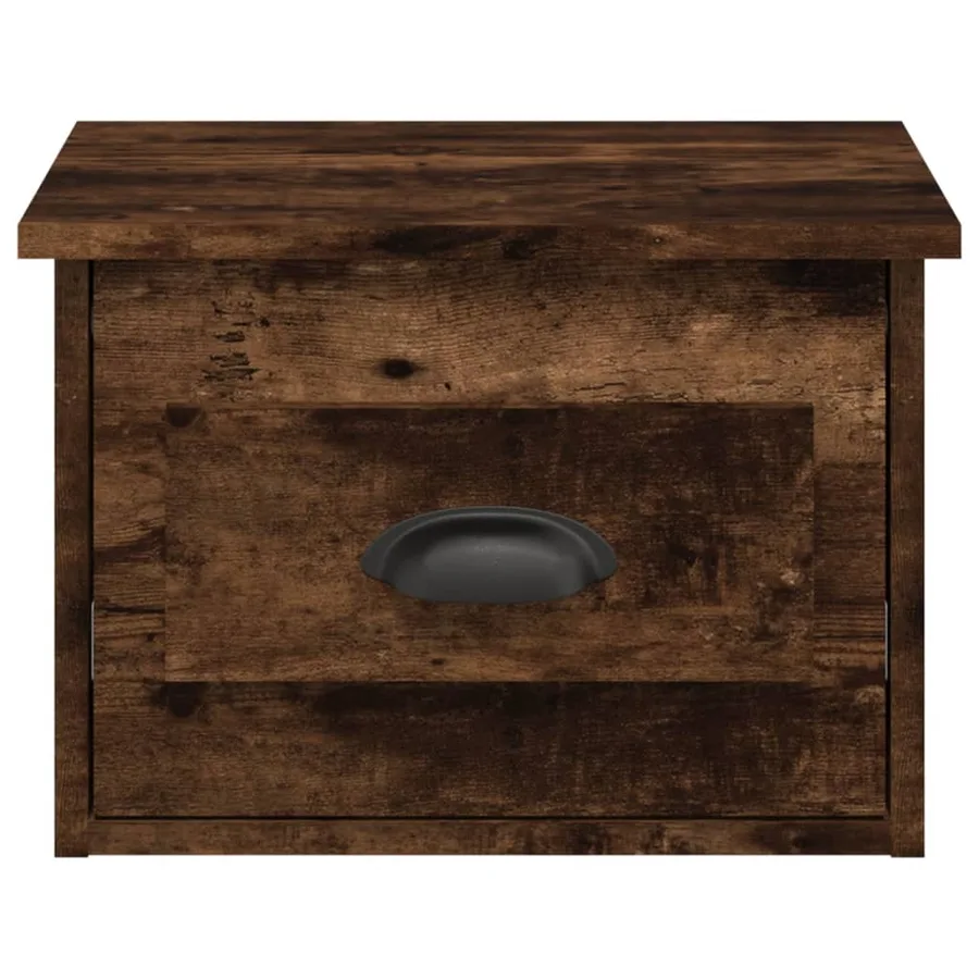Tables de chevet murales 2 pcs chêne fumé 41,5x36x28 cm - 7