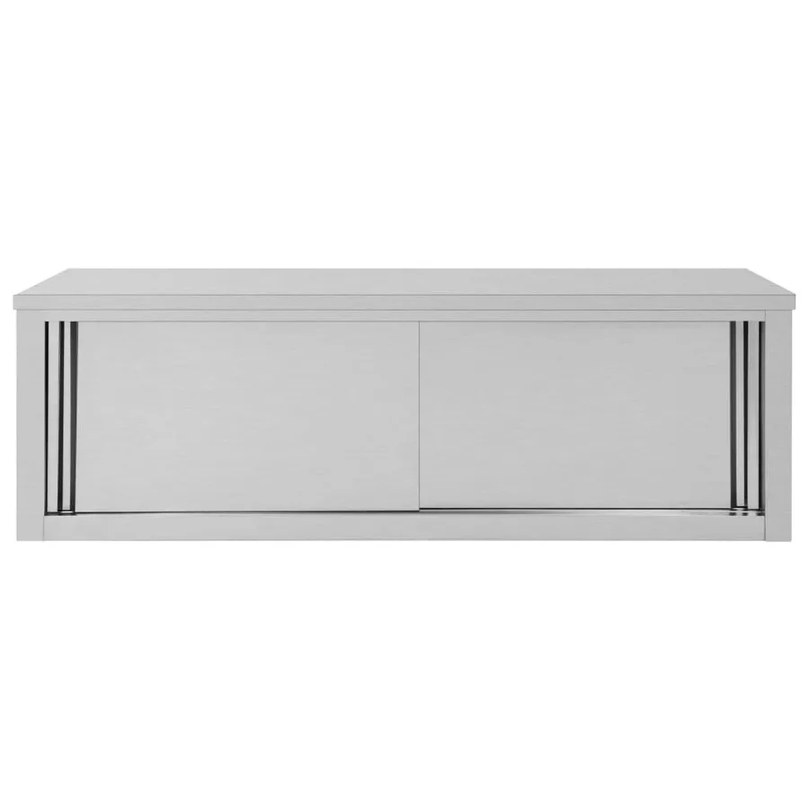 Armoire de cuisine avec portes coulissantes 150x40x50 cm Inox - 5