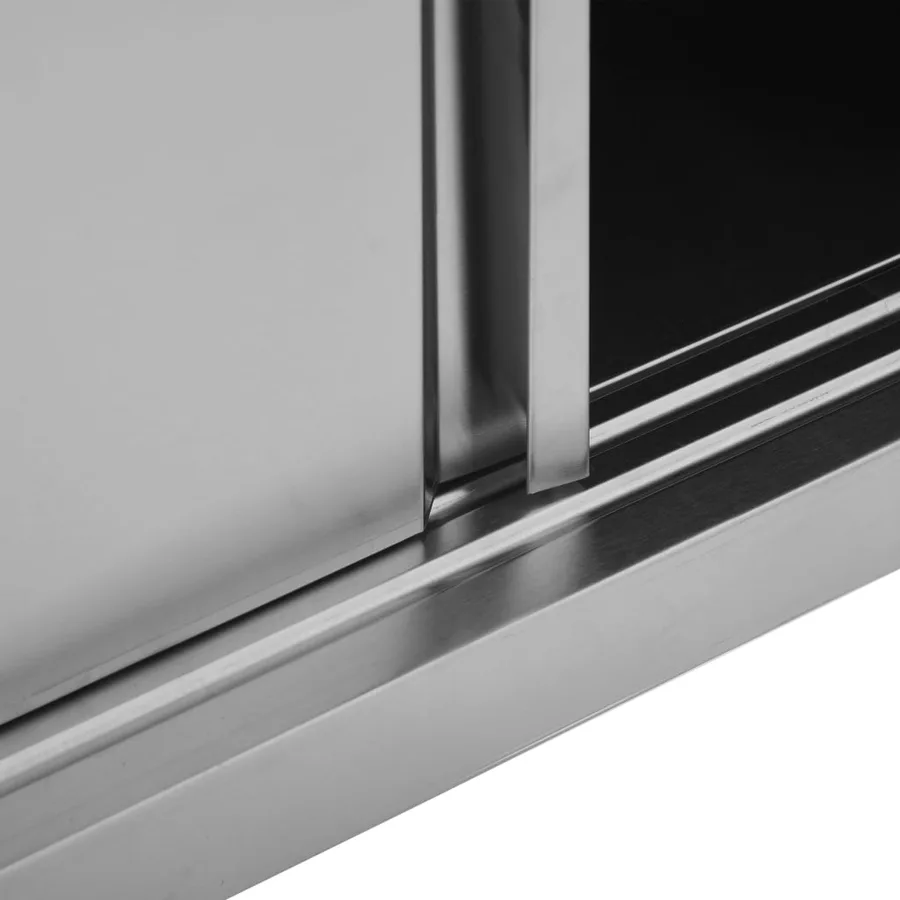 Armoire de cuisine avec portes coulissantes 150x40x50 cm Inox - 6