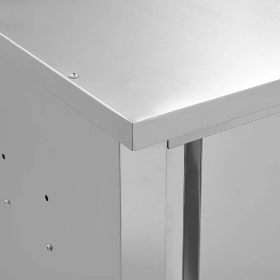 Armoire de cuisine avec portes coulissantes 150x40x50 cm Inox - 7