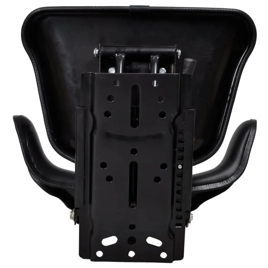 Siège de tracteur avec suspension Noir - 6