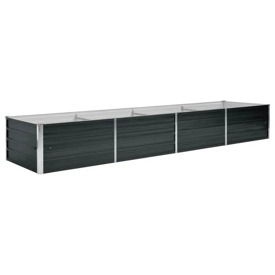Lit surélevé de jardin Anthracite 320x80x45 cm Acier galvanisé - 2