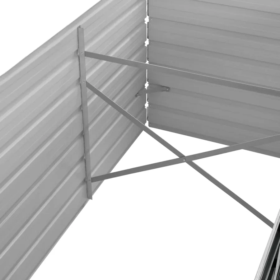 Lit surélevé de jardin Anthracite 320x80x45 cm Acier galvanisé - 6
