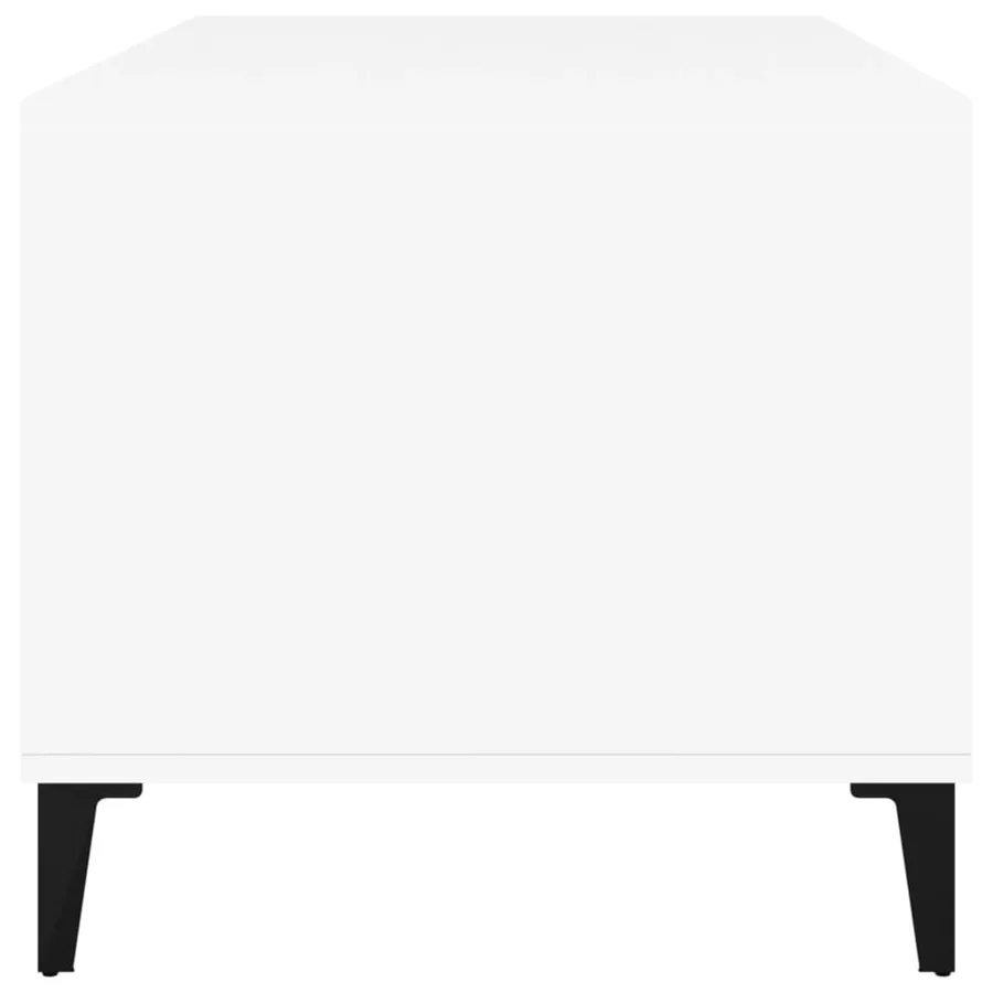 Table basse Blanc 90x49x45 cm Bois d'ingénierie - 7