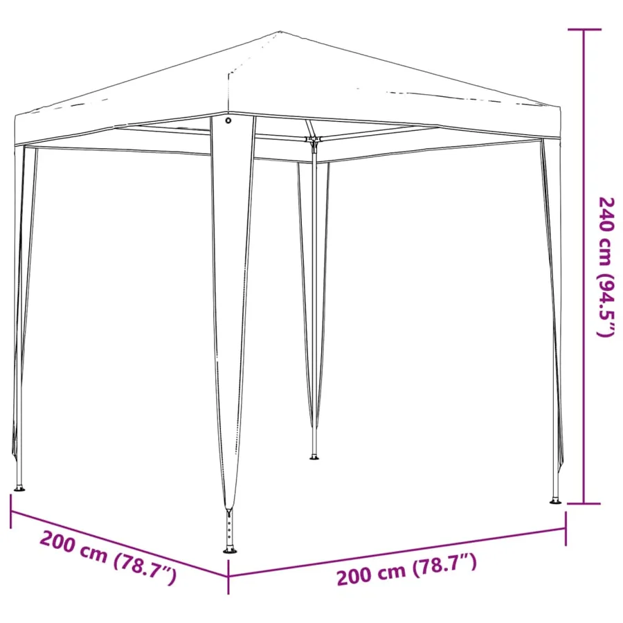 Tente de réception professionnelle 2x2 m Anthracite - 8