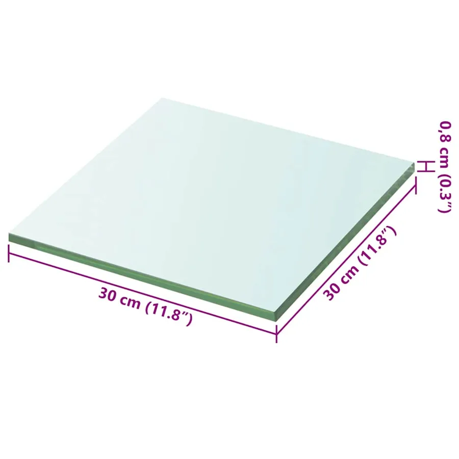 Panneau pour étagère Verre transparent 30 x 30 cm - 3
