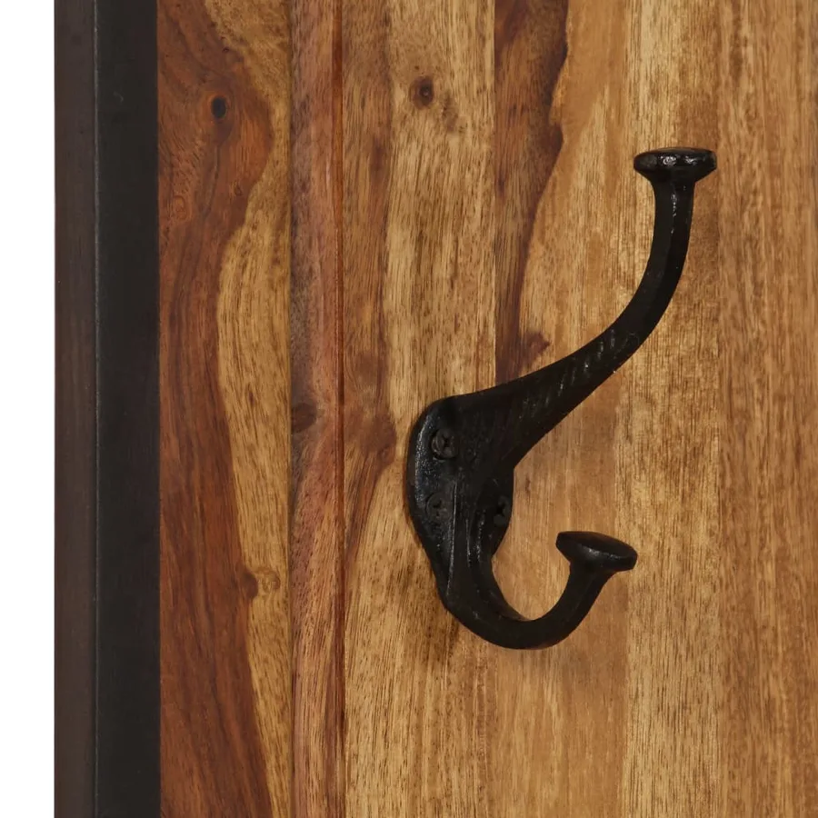 Portemanteaux 2 pcs Bois solide de Sesham - 5