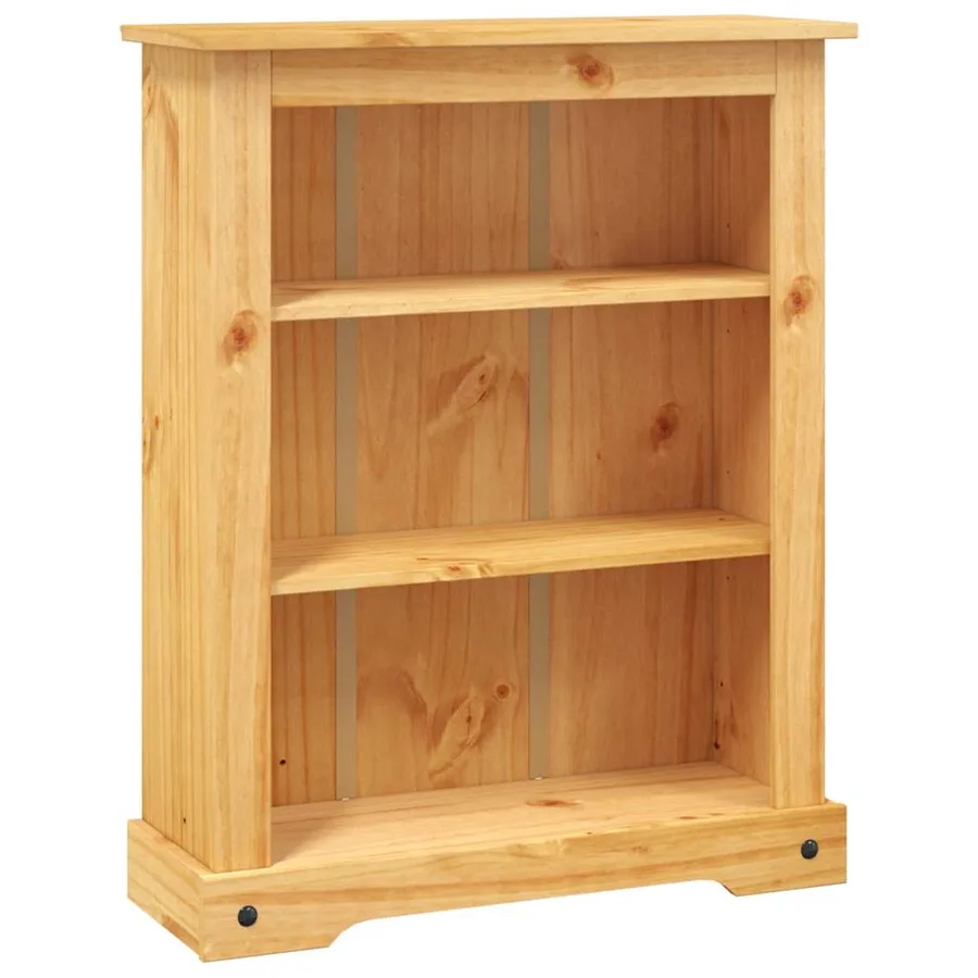 Bibliothèque 3 niveaux Gamme Corona Pin mexicain 80x29x100 cm - 2