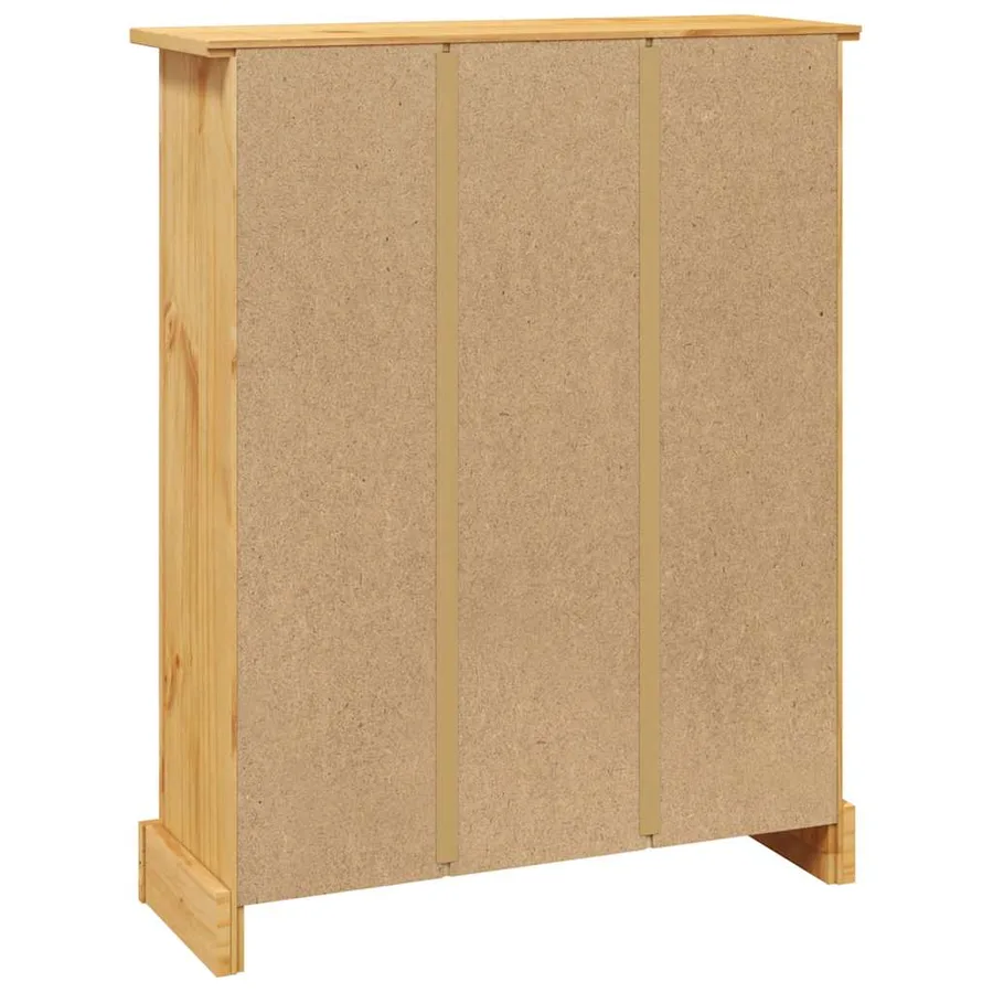 Bibliothèque 3 niveaux Gamme Corona Pin mexicain 80x29x100 cm - 5