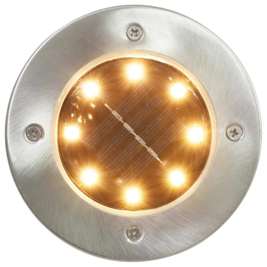 Lampe solaire au sol 8 pcs Lumières LED blanches chaudes - 2