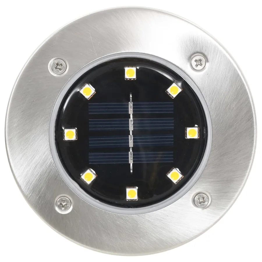 Lampe solaire au sol 8 pcs Lumières LED blanches chaudes - 3