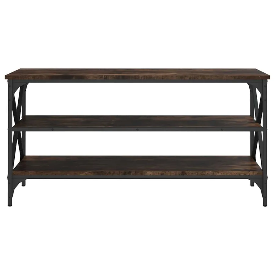 Meuble TV Chêne fumé 100x40x50 cm Bois d'ingénierie - 5