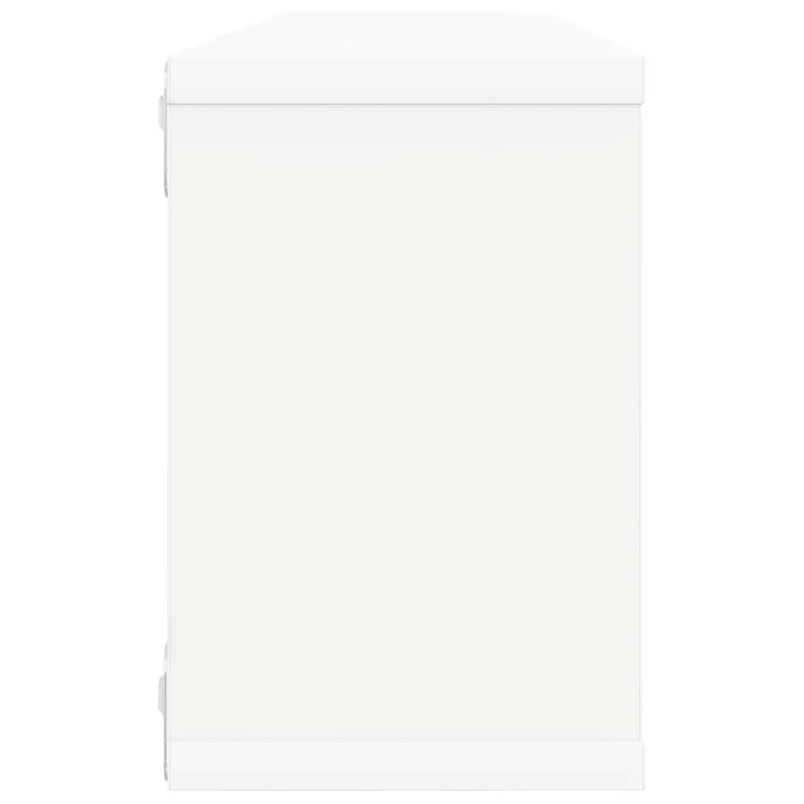 Étagères murales cube 2 pcs Blanc 60x15x23 cm Bois d’ingénierie - 6