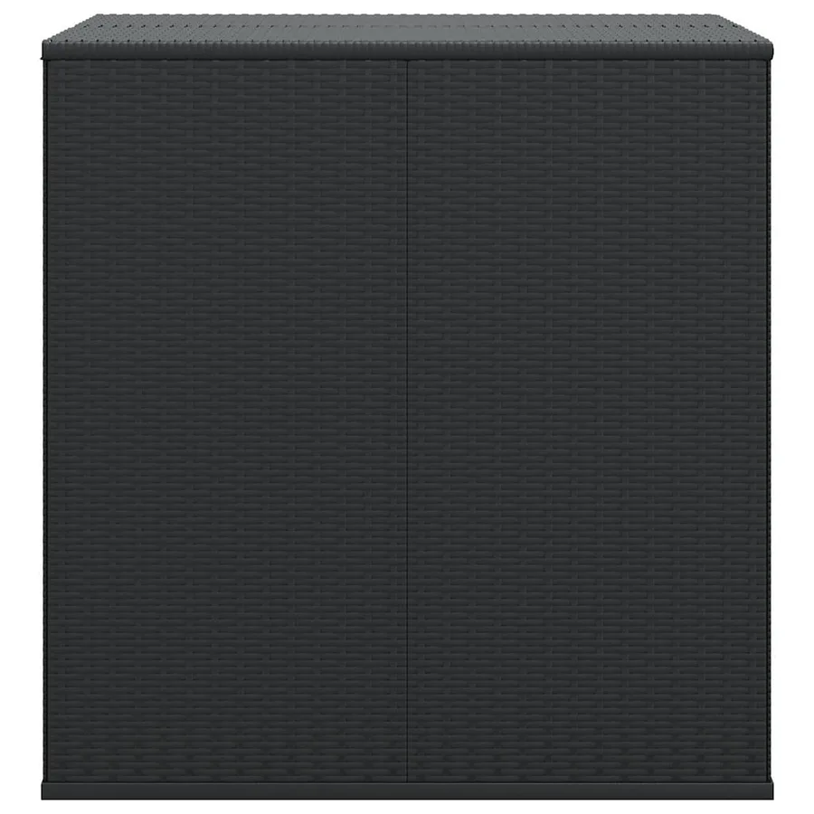 Boîte à coussins de jardin Résine tressée 100x97,5x104 cm Noir - 3