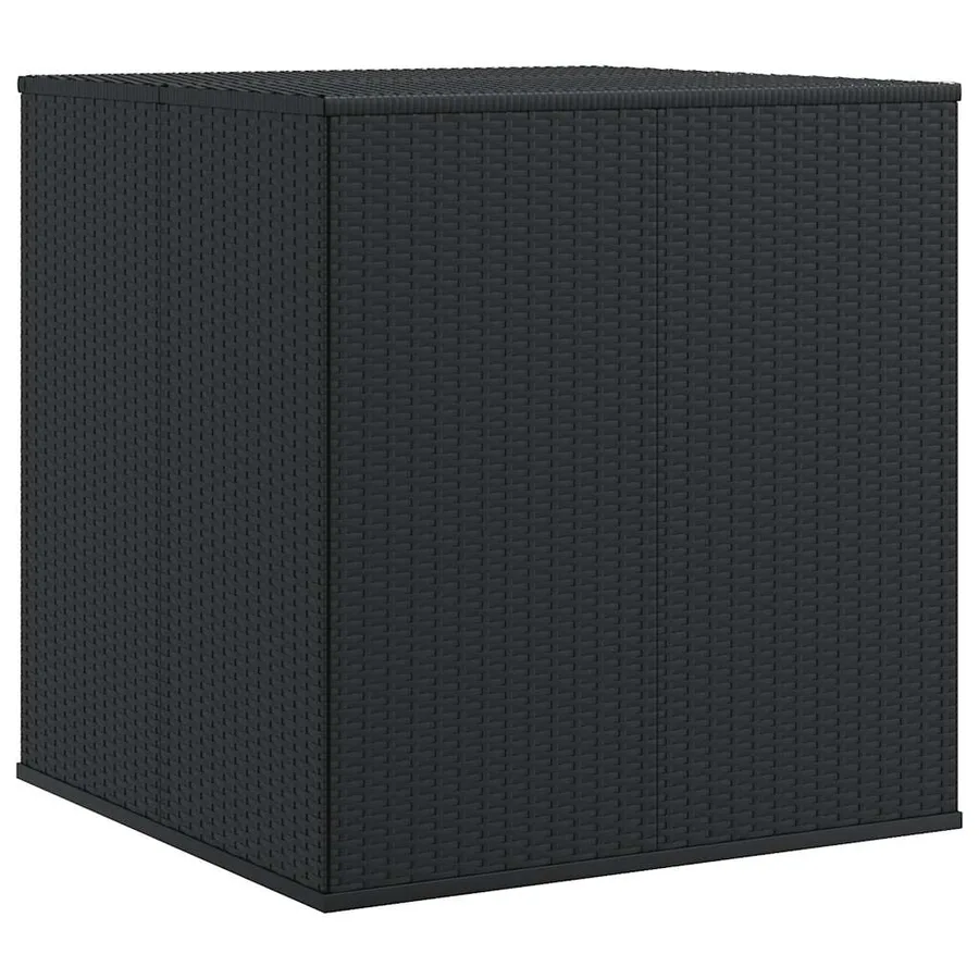 Boîte à coussins de jardin Résine tressée 100x97,5x104 cm Noir - 6