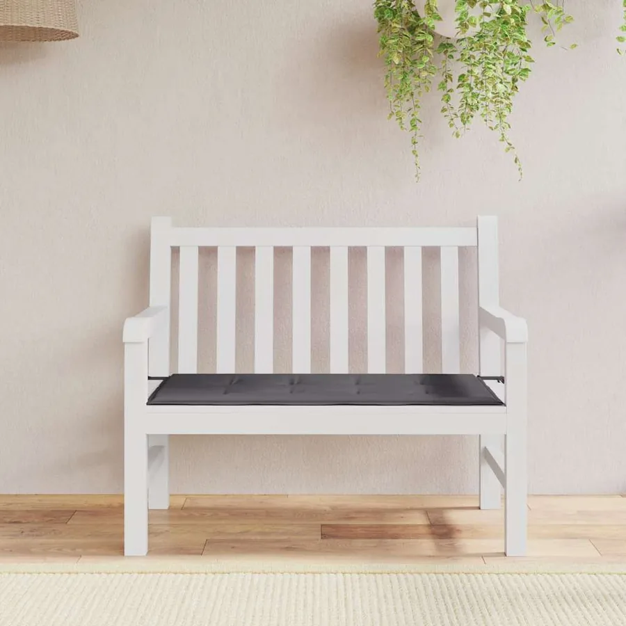 Coussin de banc de jardin anthracite 100x50x3 cm tissu oxford