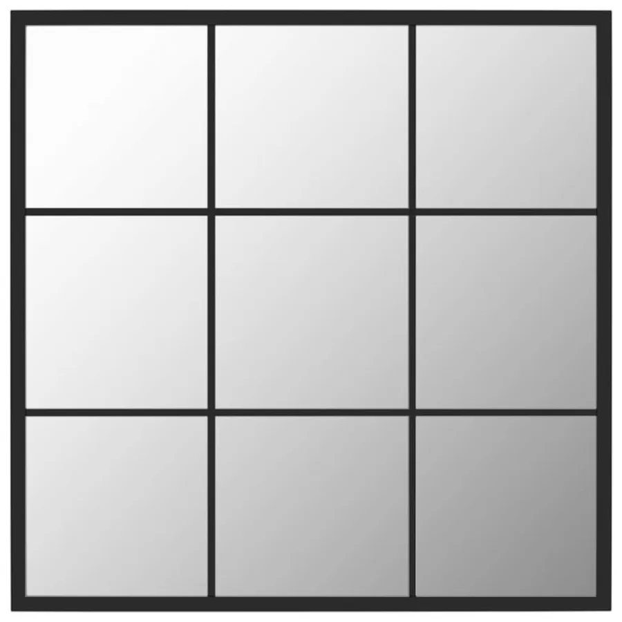 Miroir mural noir 60x60 cm métal - 2