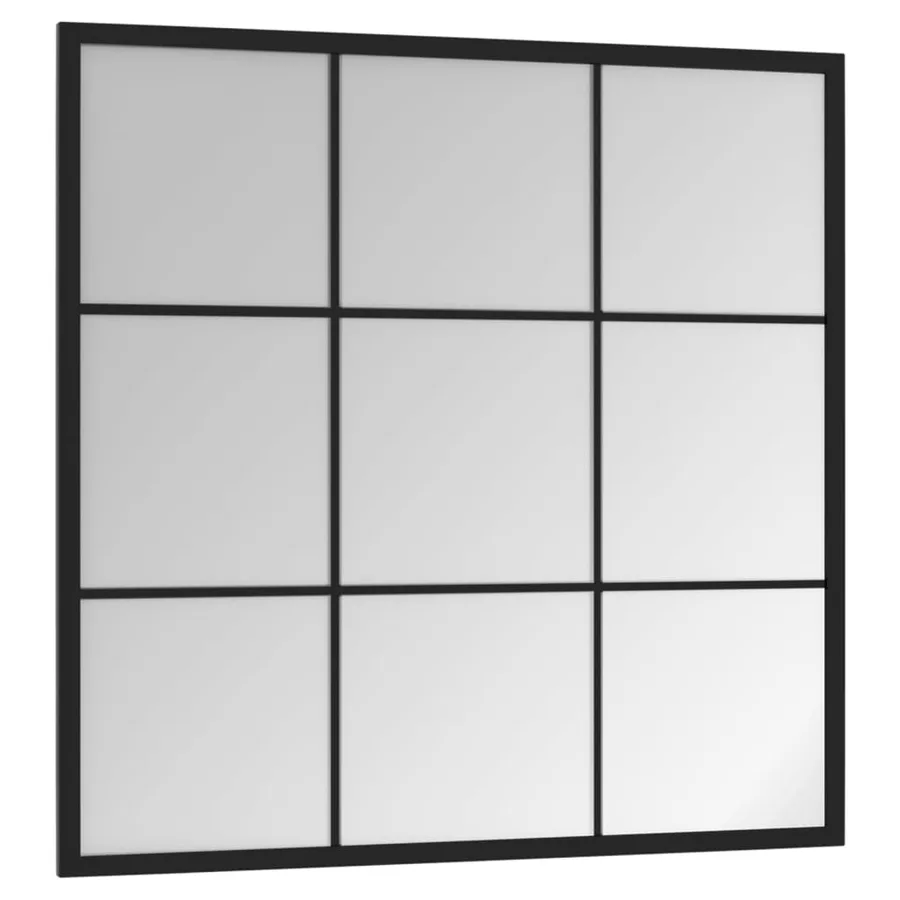 Miroir mural noir 60x60 cm métal - 3