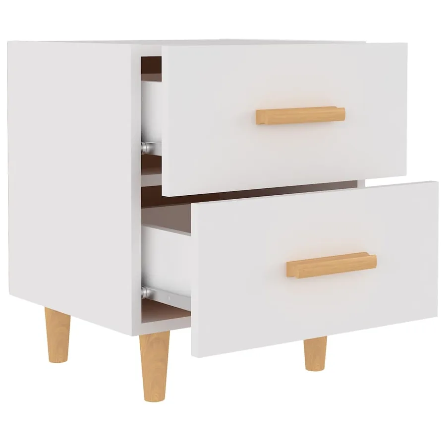Tables de chevet 2 pcs Blanc 40x35x47,5 cm - 4