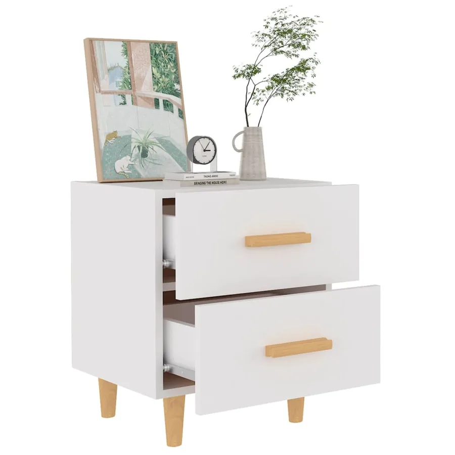 Tables de chevet 2 pcs Blanc 40x35x47,5 cm - 6
