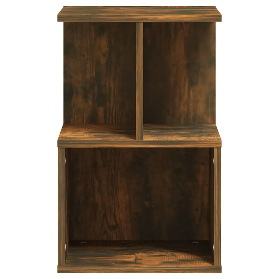 Table de chevet Chêne fumé 35x35x55 cm Bois d'ingénierie - 4
