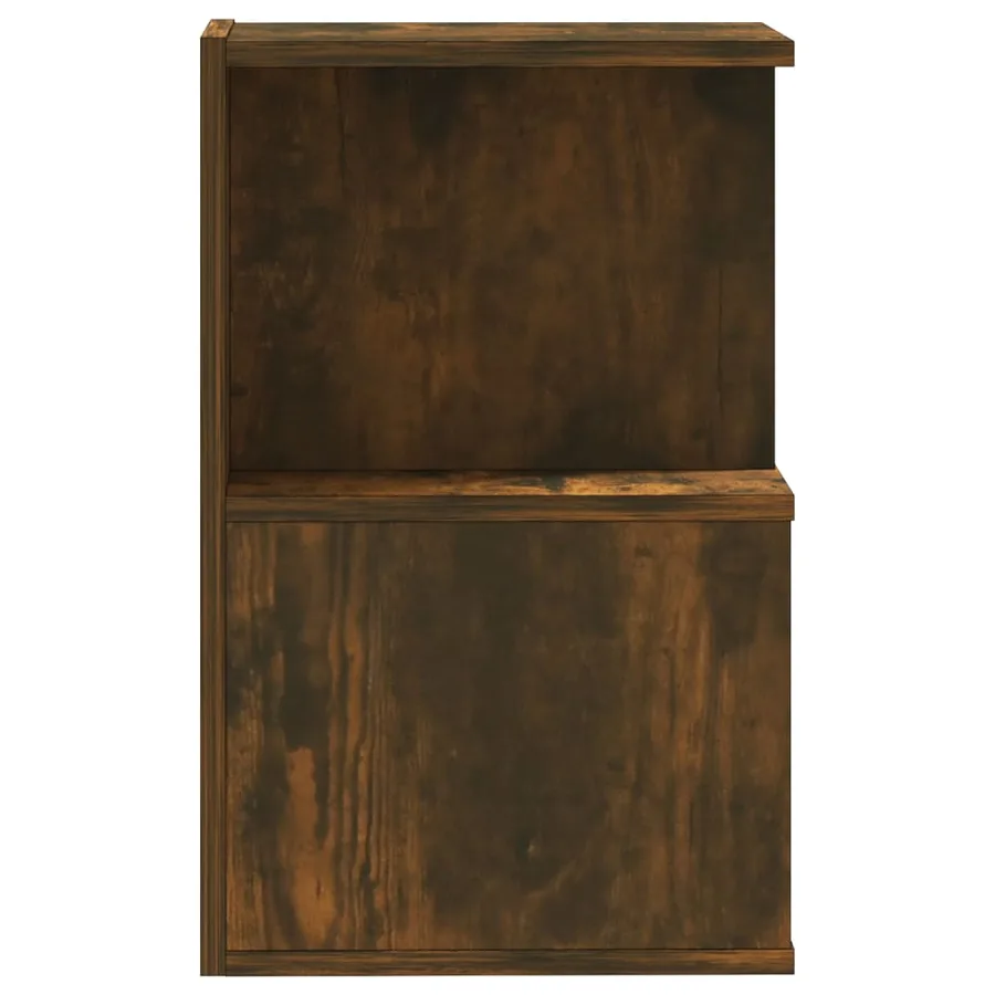 Table de chevet Chêne fumé 35x35x55 cm Bois d'ingénierie - 5