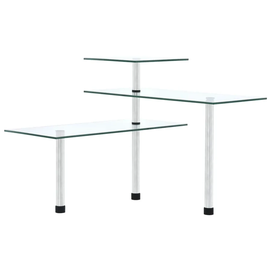 Étagère d'angle de cuisine à 3 niveaux Verre trempé