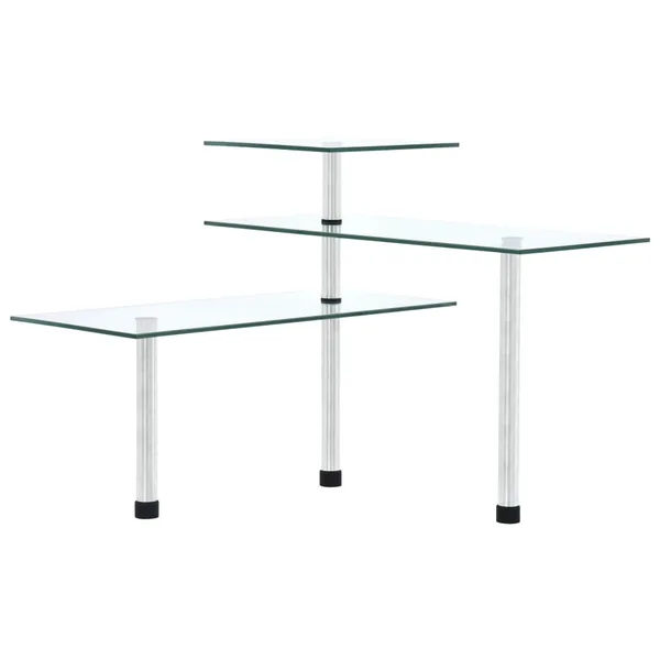 Étagère d'angle de cuisine à 3 niveaux Verre trempé