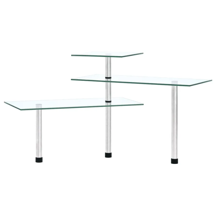 Étagère d'angle de cuisine à 3 niveaux Verre trempé - 5