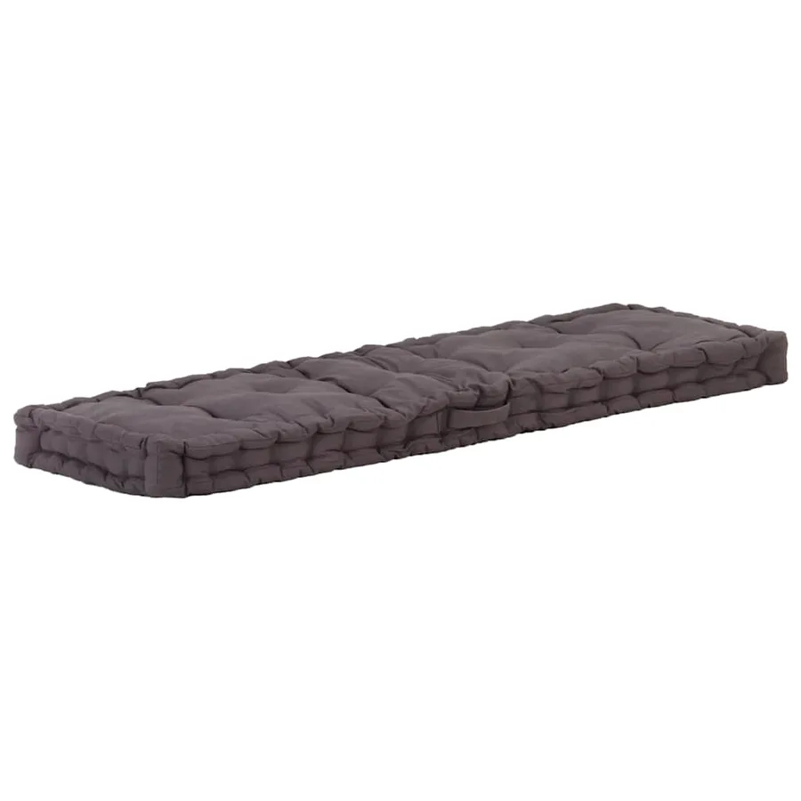 Coussin de plancher de palette Coton 120x40x7 cm Anthracite - 2