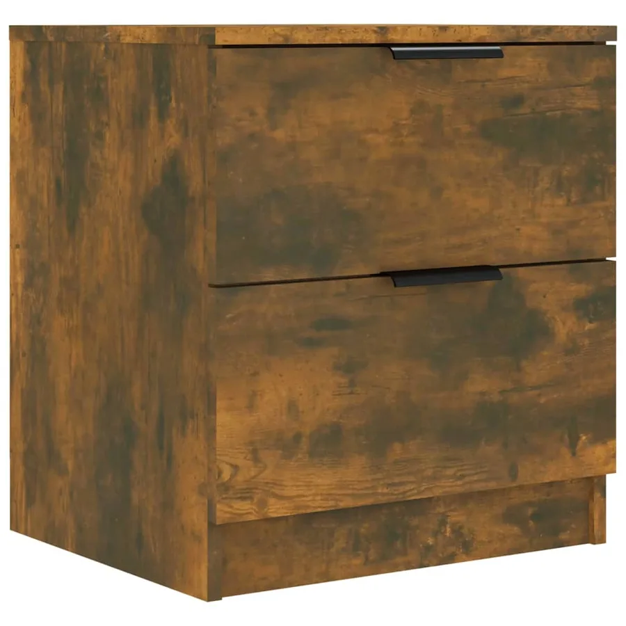 Tables de chevet 2 pcs Chêne fumé Bois d'ingénierie - 5