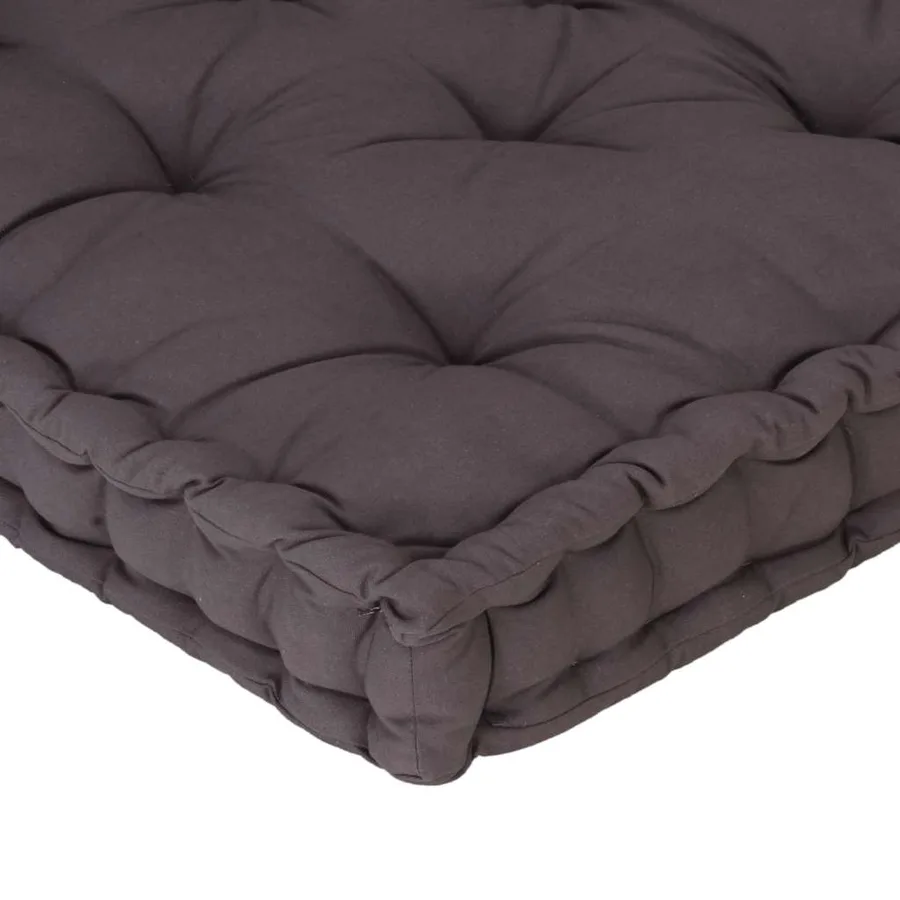 Coussins de plancher de palette lot de 2 Coton Anthracite - 11