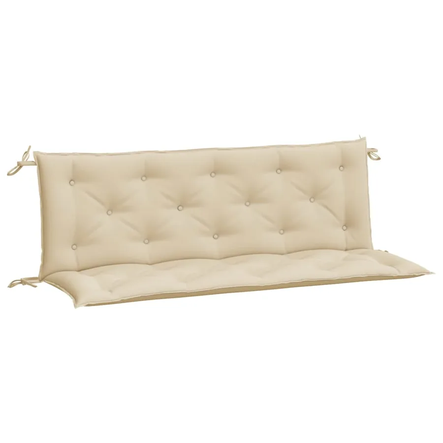 Coussins de banc jardin lot de 2 beige 150x50x7 cm tissu Oxford - 2