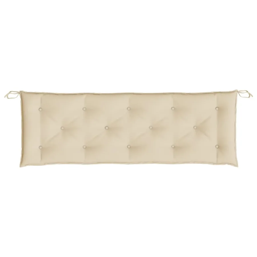 Coussins de banc jardin lot de 2 beige 150x50x7 cm tissu Oxford - 6