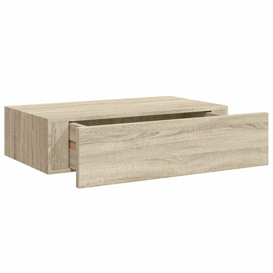 Étagères à tiroirs murales 2 pcs chêne 40x23,5x10 cm MDF - 5