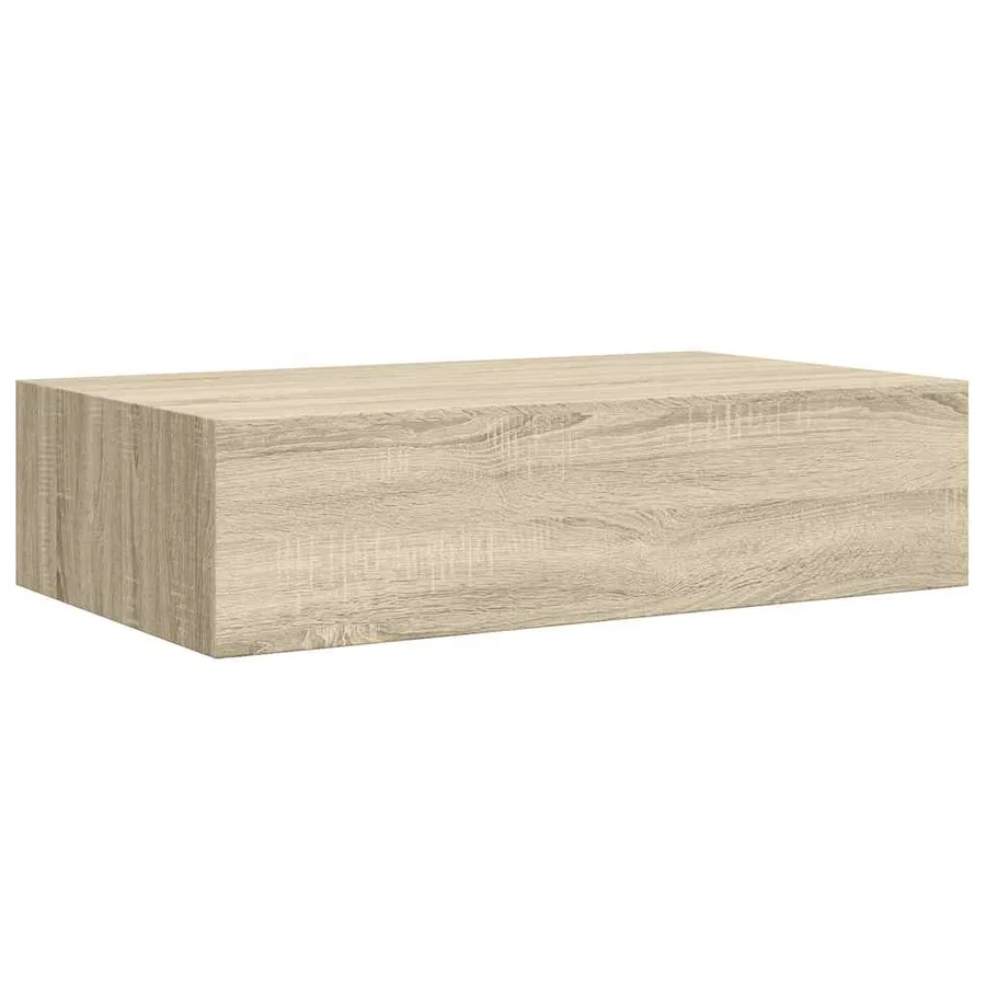 Étagères à tiroirs murales 2 pcs chêne 40x23,5x10 cm MDF - 6