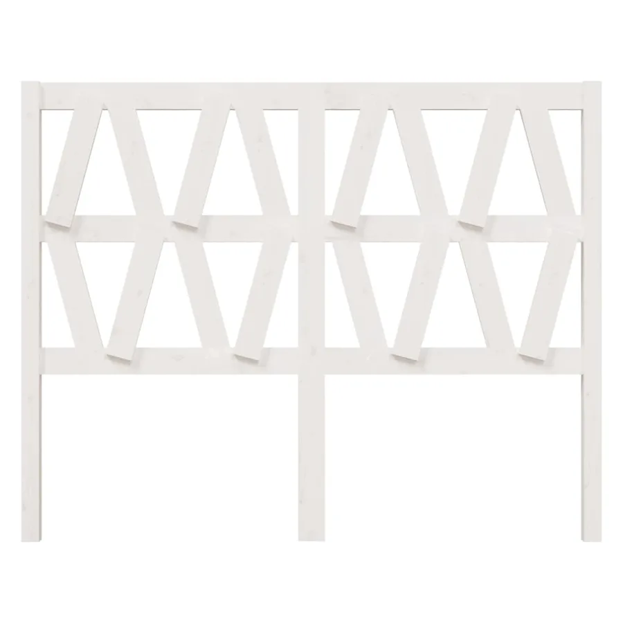 Tête de lit Blanc 126x4x100 cm Bois massif de pin - 3