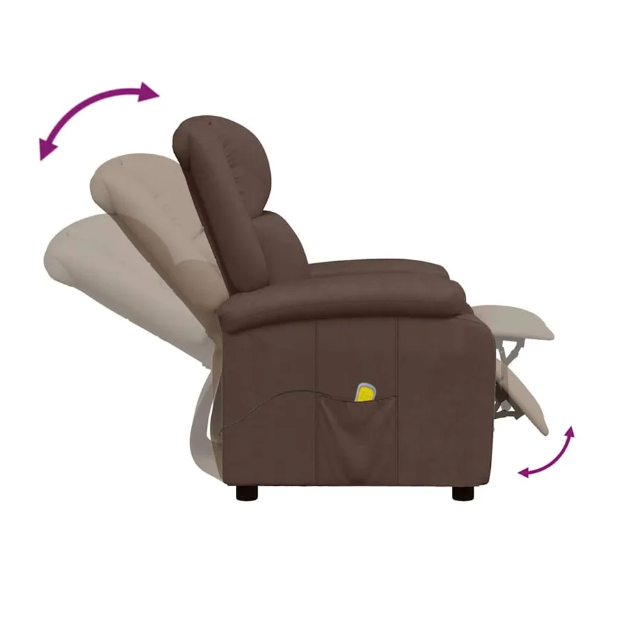 Fauteuil de massage Marron Similicuir - 6