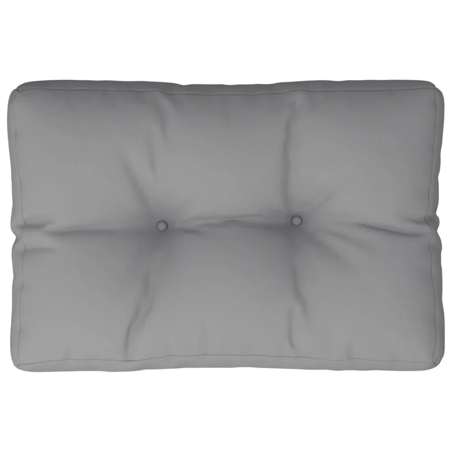 Coussin de palette gris 60x40x12 cm tissu - 2