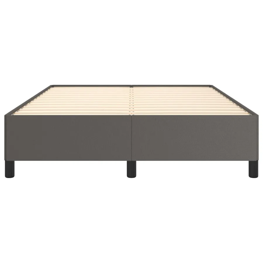 Cadre de lit sans matelas gris 140x200 cm similicuir - 5