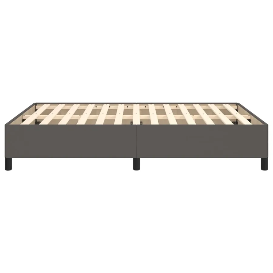 Cadre de lit sans matelas gris 140x200 cm similicuir - 6