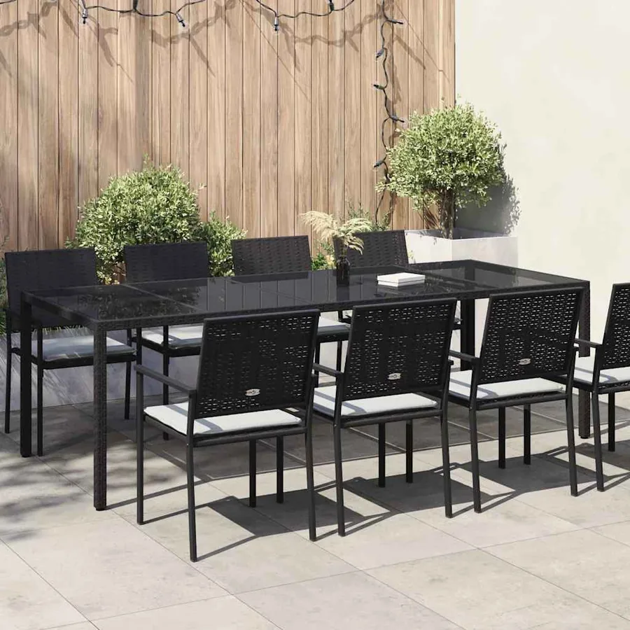 Table de Jardin Noir Pur 250 x 100 x 75 cm polyrotin