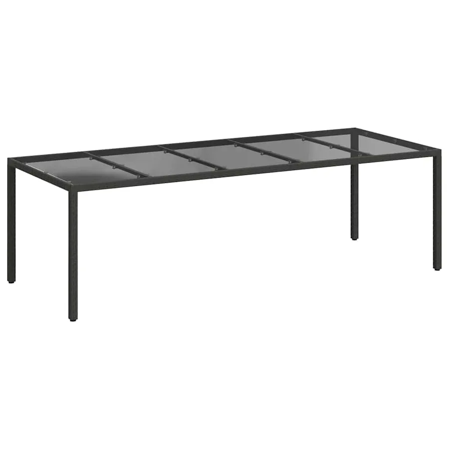Table de Jardin Noir Pur 250 x 100 x 75 cm polyrotin - 2