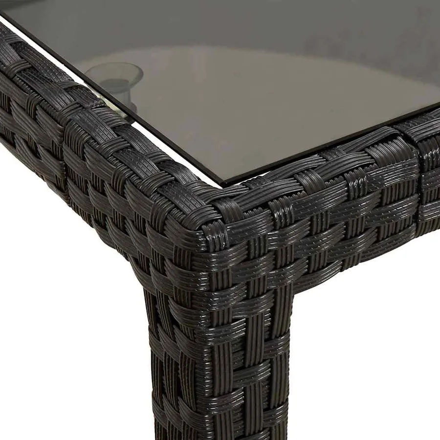 Table de Jardin Noir Pur 250 x 100 x 75 cm polyrotin - 6