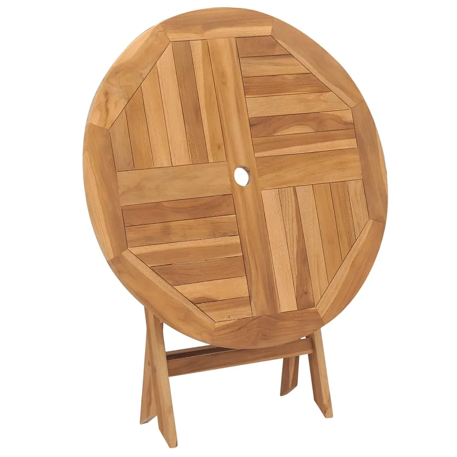 Table pliable de jardin 85x76 cm Bois de teck solide - 2