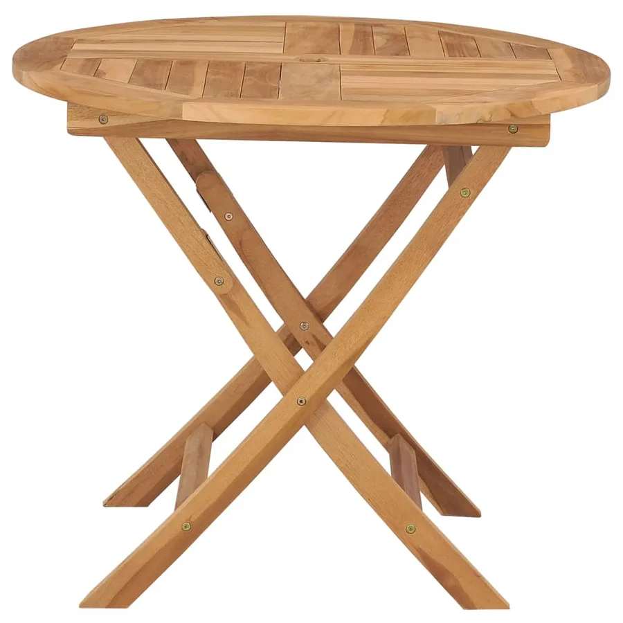 Table pliable de jardin 85x76 cm Bois de teck solide - 4