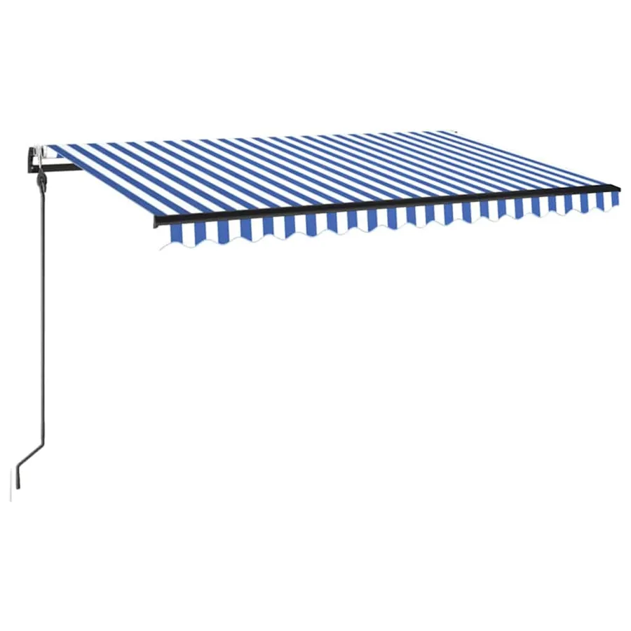 Auvent rétractable automatique 400x300 cm Bleu et blanc - 2