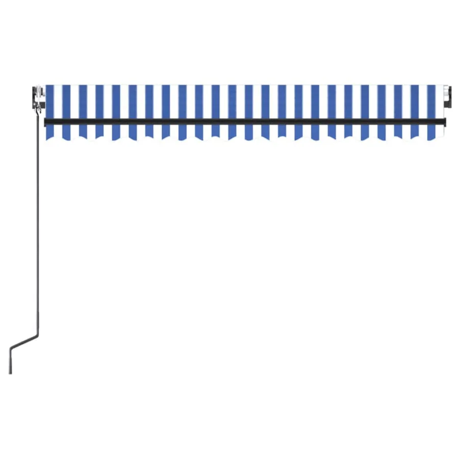 Auvent rétractable automatique 400x300 cm Bleu et blanc - 4