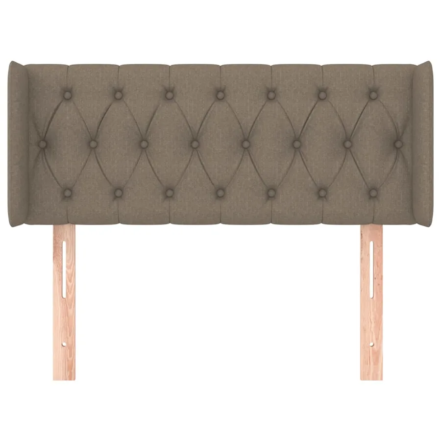 Tête de lit avec oreilles Taupe 103x16x78/88 cm Tissu - 3