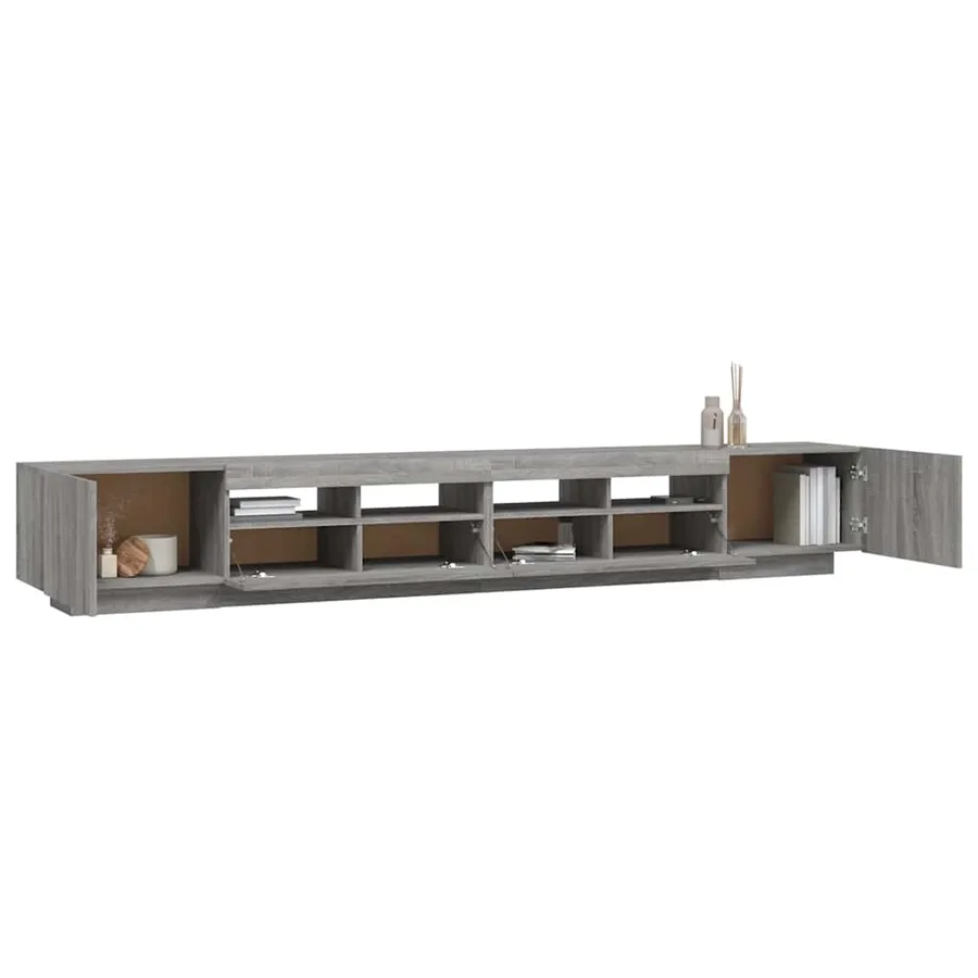 Ensemble de meubles TV avec lumières LED 3 pcs Sonoma gris - 7